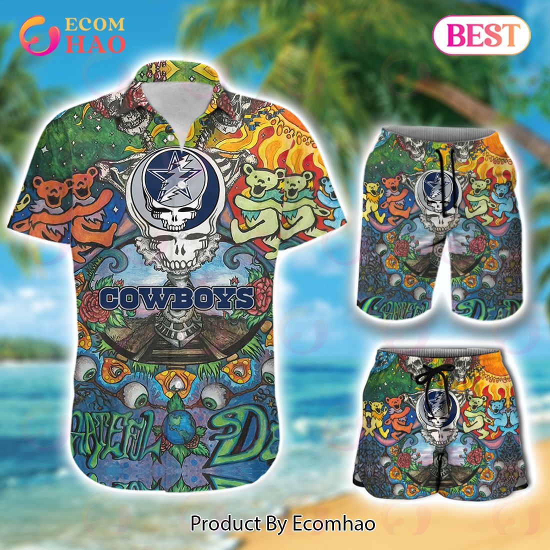 Custom Name NFL Dallas Cowboys Hawaiian Shirt & Short New Trending