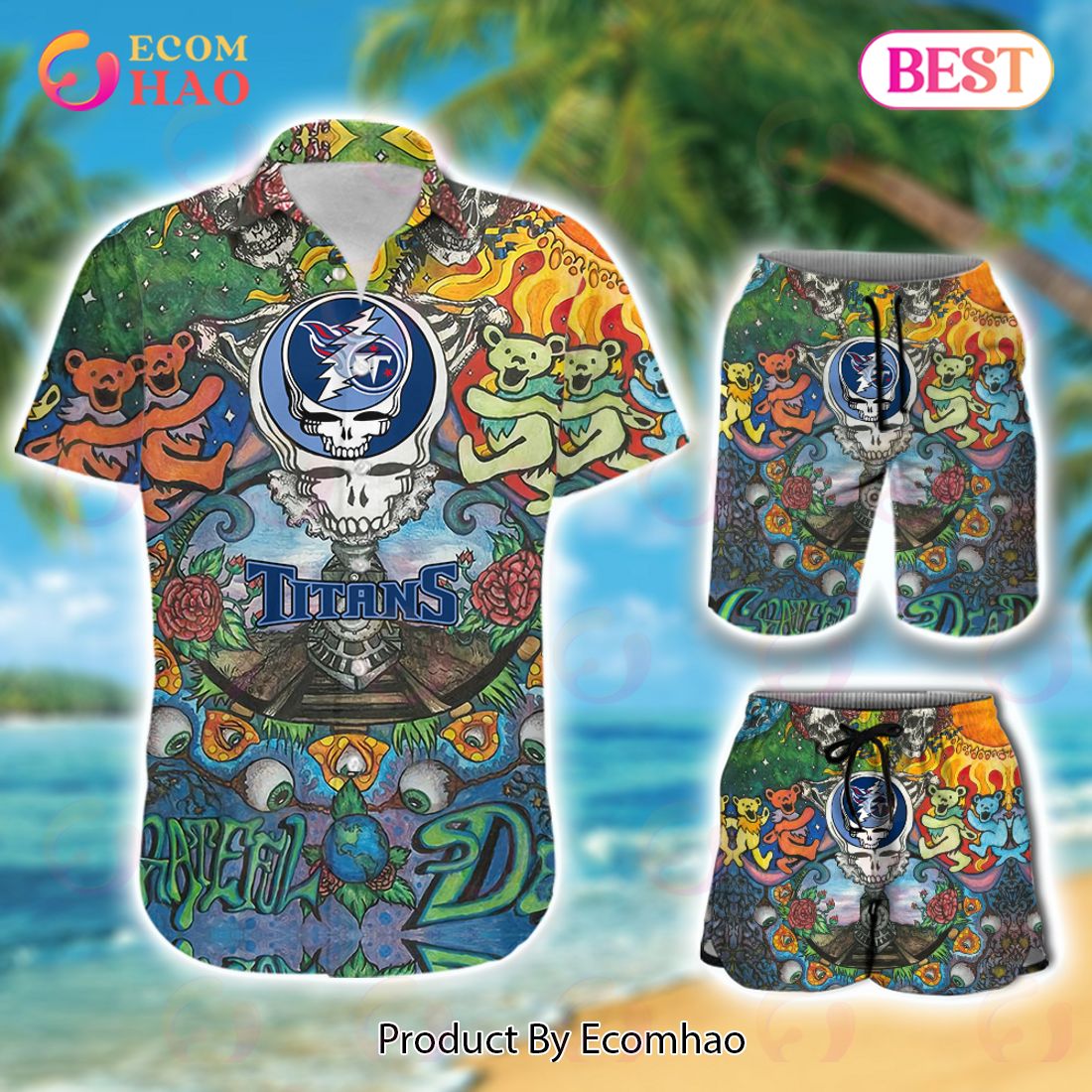 Custom Name NFL Tennessee Titans Hawaiian Shirt & Short New Trending