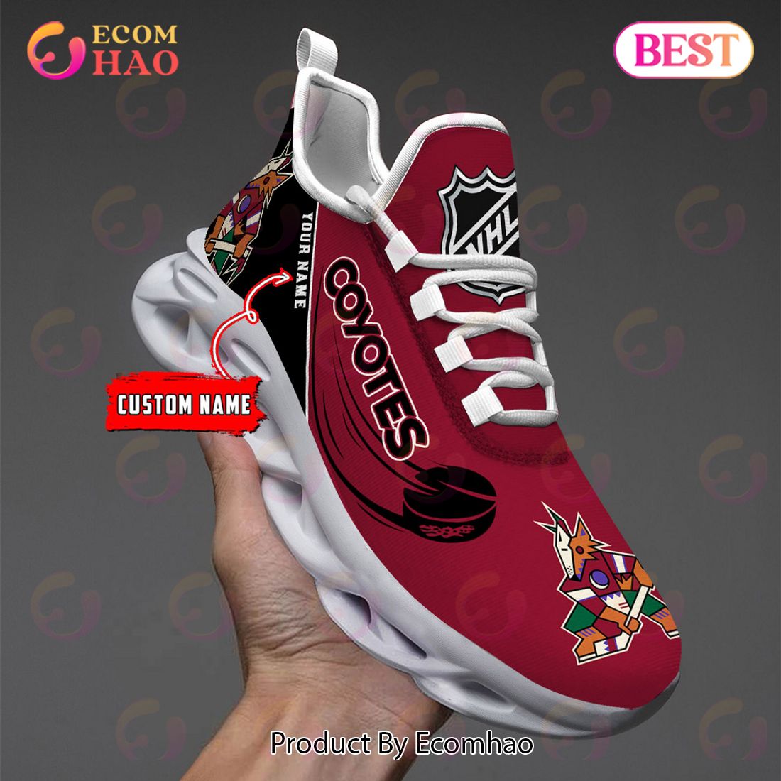 Custom Name NHL Carolina Hurricanes Personalized Max Soul Shoes, Sneakers