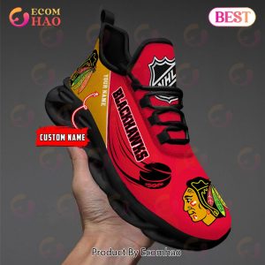 Custom Name NHL Chicago Blackhawks Personalized Max Soul Shoes, Sneakers