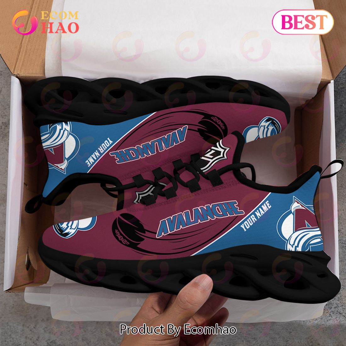 Custom Name NHL Colorado Avalanche Personalized Name Max Soul Shoes  Trending Sport Gift Sneakers