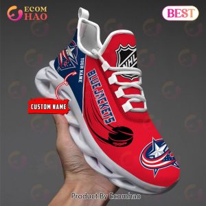 Custom Name NHL Columbus Blue Jackets Personalized Max Soul Shoes, Sneakers
