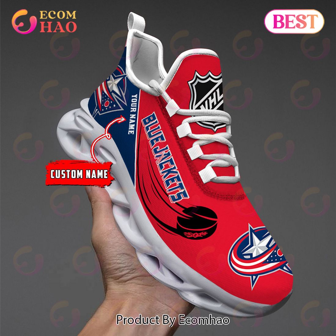 Custom Name NHL Carolina Hurricanes Personalized Max Soul Shoes, Sneakers