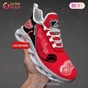 Custom Name NHL Detroit Red Wings  Personalized Max Soul Shoes, Sneakers