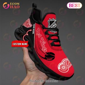 Custom Name NHL Detroit Red Wings  Personalized Max Soul Shoes, Sneakers