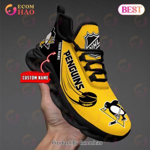 Custom Name NHL Pittsburgh Penguins Personalized Max Soul Shoes, Sneakers