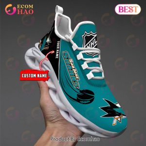 Custom Name NHL San Jose Sharks Personalized Max Soul Shoes, Sneakers