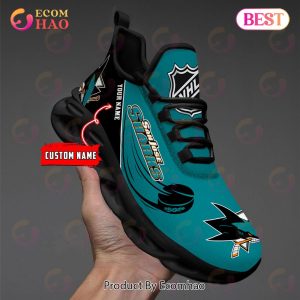Custom Name NHL San Jose Sharks Personalized Max Soul Shoes, Sneakers