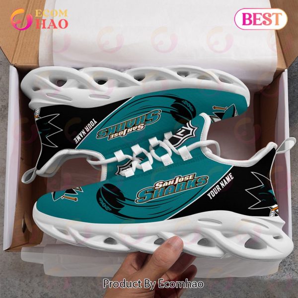 Custom Name NHL San Jose Sharks Personalized Max Soul Shoes, Sneakers