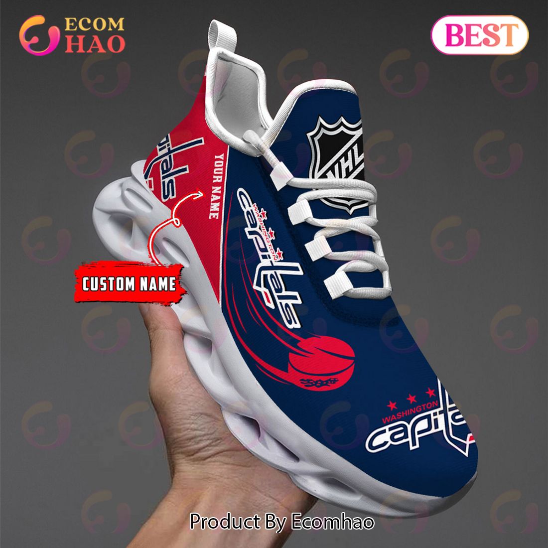 Custom Name NHL Vancouver Canucks Personalized Max Soul Shoes, Sneakers