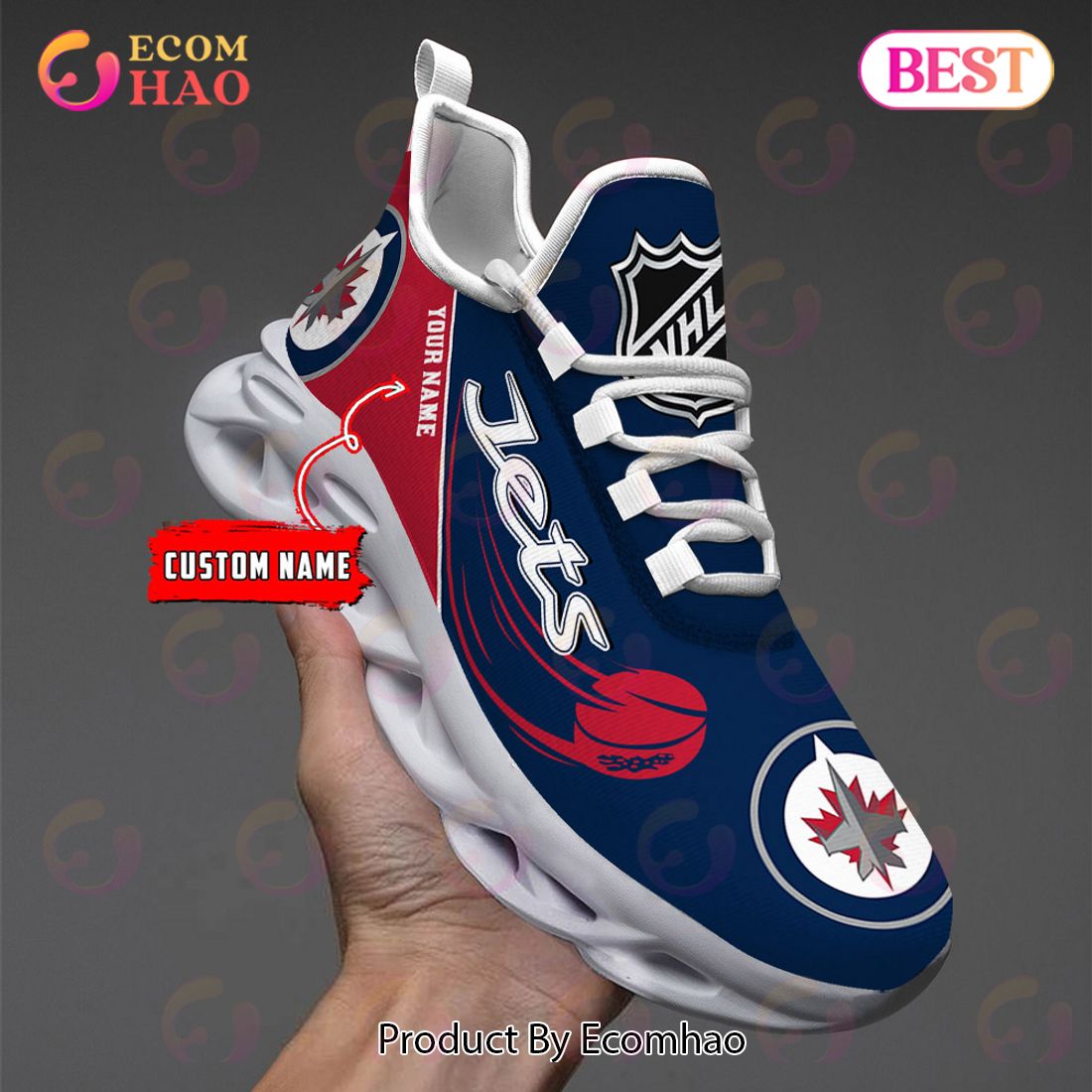 Custom Name NHL Vancouver Canucks Personalized Max Soul Shoes, Sneakers