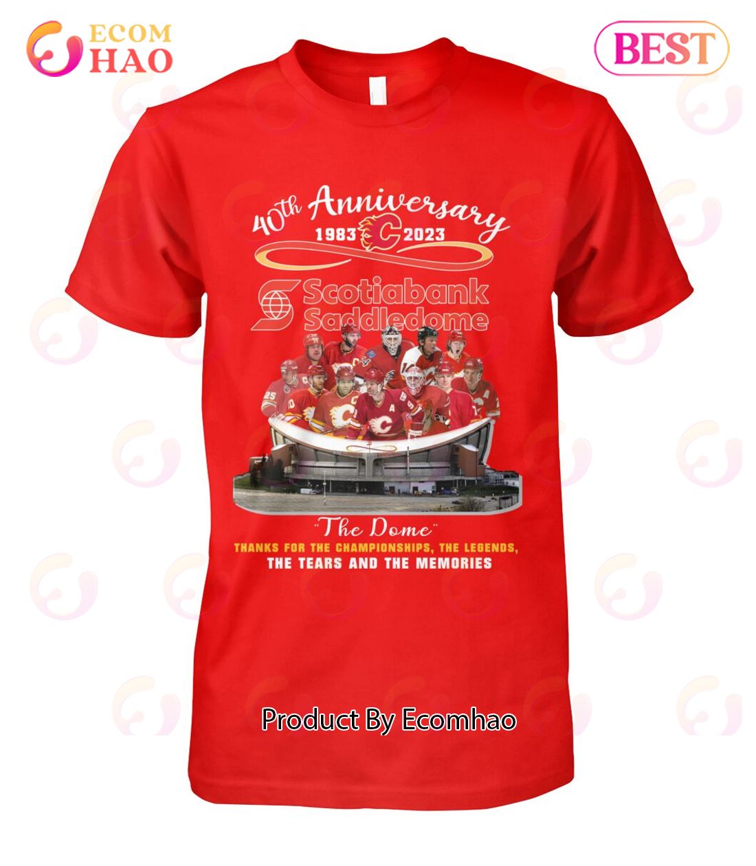 40th Anniversary 1983 – 2023 Scotiabank Saddledome The Dome Thanks For The Championships The Legends The Tears And The Memories T-Shirt