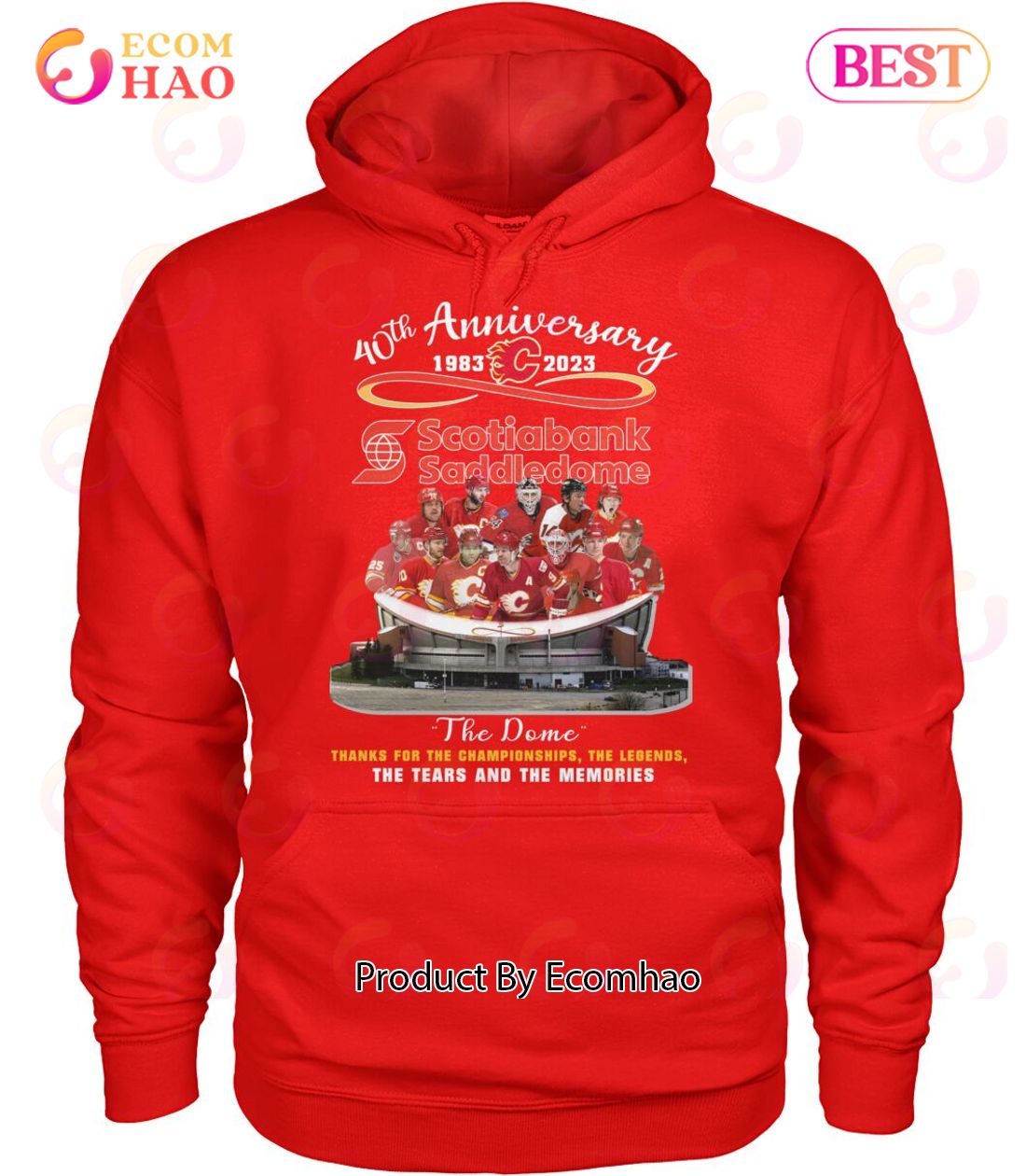 40th Anniversary 1983 – 2023 Scotiabank Saddledome The Dome Thanks For The Championships The Legends The Tears And The Memories T-Shirt