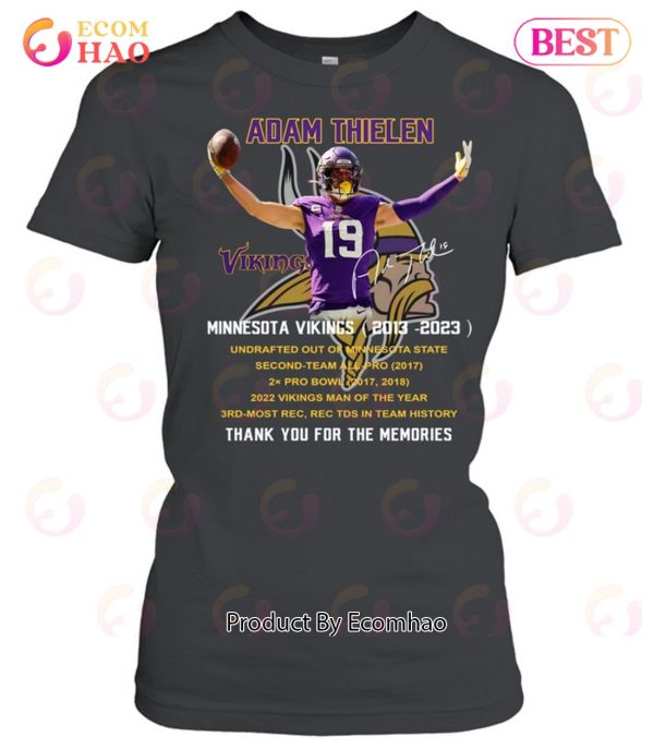 Adam Thielen Minnesota Vikings 2013 – 2023 Thank You For The Memories T-Shirt