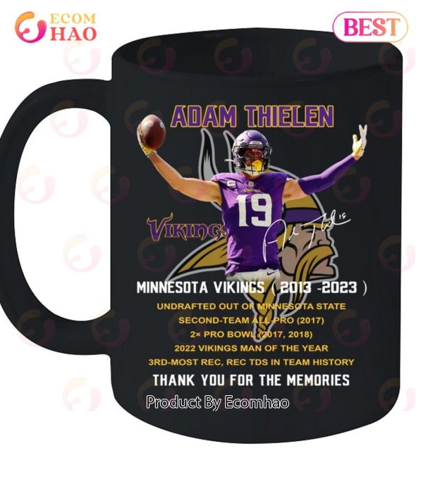 Adam Thielen Minnesota Vikings 2013 – 2023 Thank You For The Memories T-Shirt