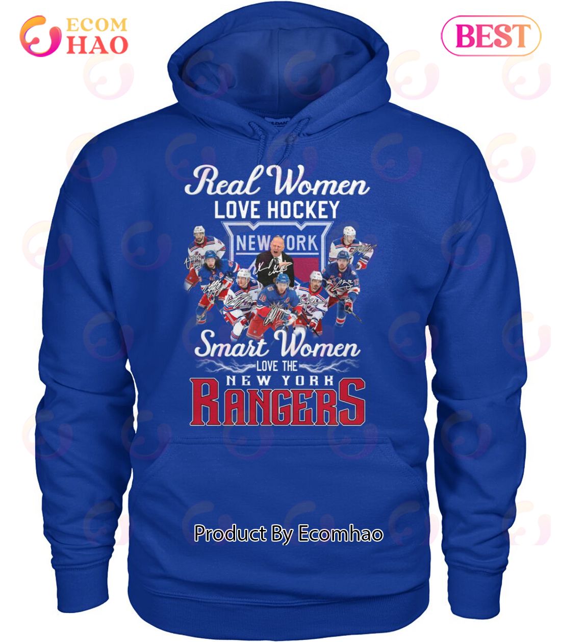 Real Women Love Hockey Smart Women Love The New York Rangers T-Shirt