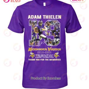 Thank You For The Memories Adam Thielen 19 Minnesota Vikings 2013 – 2023 T-Shirt