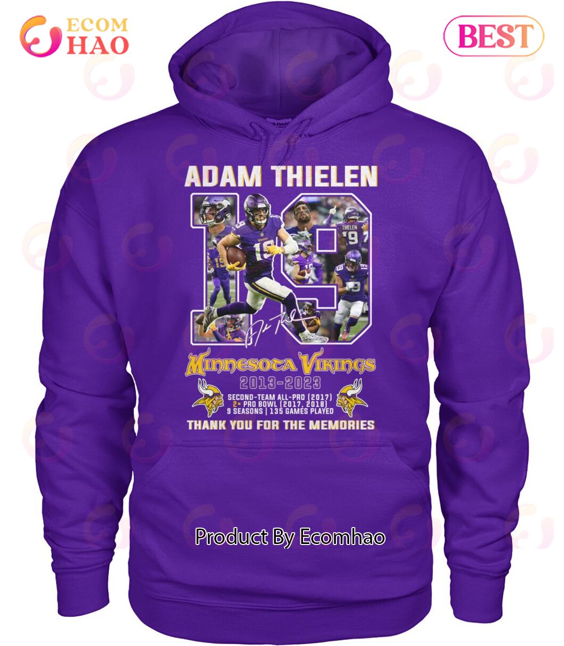 Adam Thielen hooked on a Thielen shirt, hoodie, sweater, long sleeve and  tank top