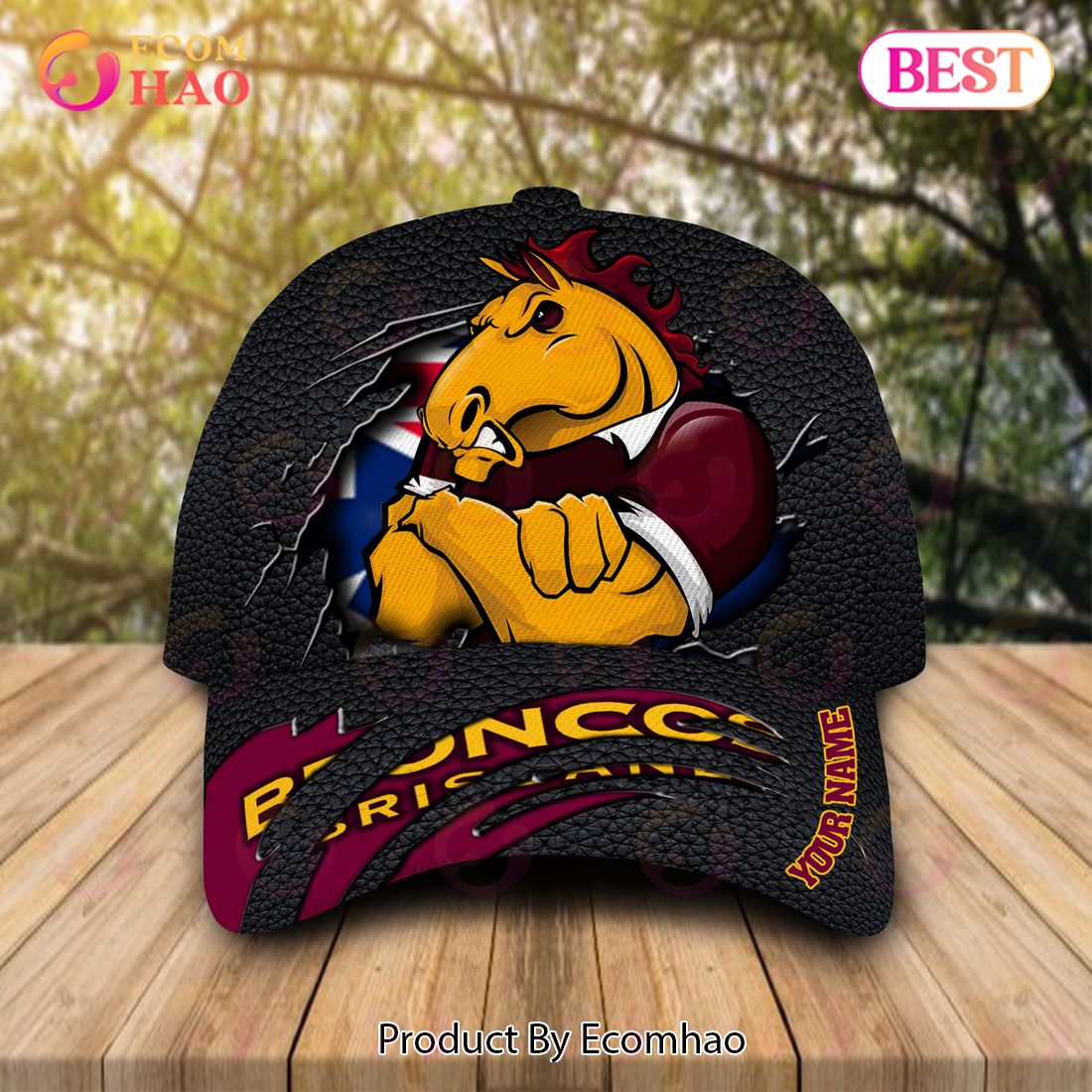 NRL Brisbane Broncos Personalized Cap Allover Print