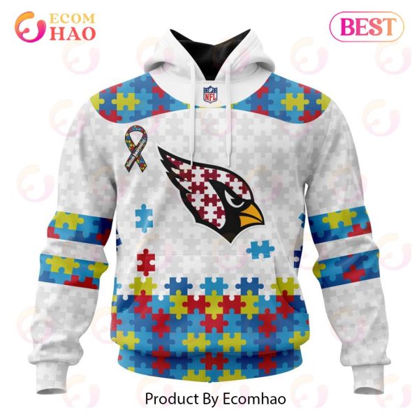 Personalized NFL Arizona Cardinals Special Autism Awareness Design 3D Hoodie