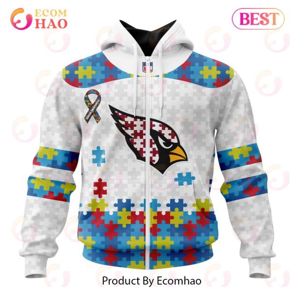 Personalized NFL Arizona Cardinals Special Autism Awareness Design 3D Hoodie
