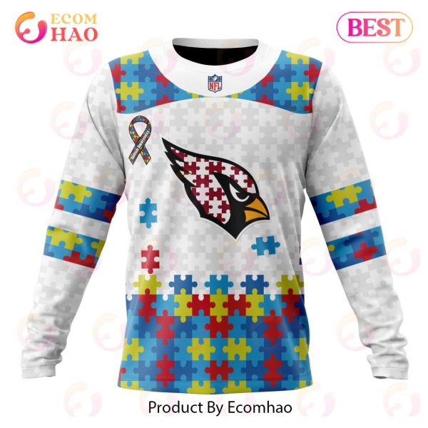 Personalized NFL Arizona Cardinals Special Autism Awareness Design 3D Hoodie