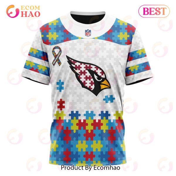 Personalized NFL Arizona Cardinals Special Autism Awareness Design 3D Hoodie