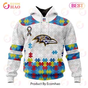 Personalized NFL Baltimore Ravens Special Autism Awareness Design 3D Hoodie