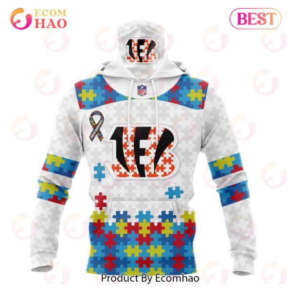 Personalized NFL Cincinnati Bengals Special Autism Awareness Design 3D Hoodie