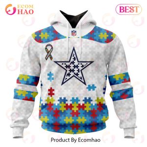 Personalized NFL Dallas Cowboys Special Autism Awareness Design 3D Hoodie