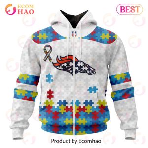 Personalized NFL Denver Broncos Special Autism Awareness Design 3D Hoodie