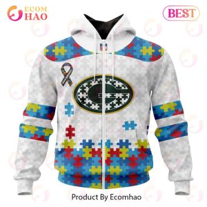 Personalized NFL Green Bay Packers Special Autism Awareness Design 3D Hoodie