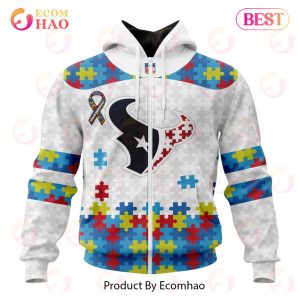 Personalized NFL Houston Texans Special Autism Awareness Design 3D Hoodie