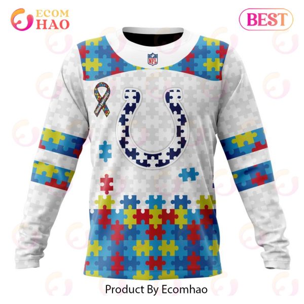 Personalized NFL Indianapolis Colts Special Autism Awareness Design 3D Hoodie