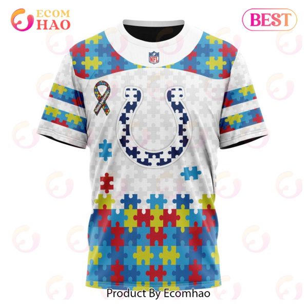 Personalized NFL Indianapolis Colts Special Autism Awareness Design 3D Hoodie