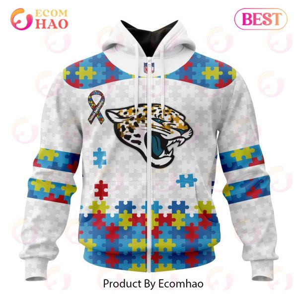 Personalized NFL Jacksonville Jaguars Special Autism Awareness Design 3D Hoodie