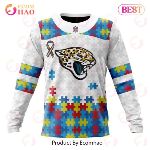 Personalized NFL Jacksonville Jaguars Special Autism Awareness Design 3D Hoodie