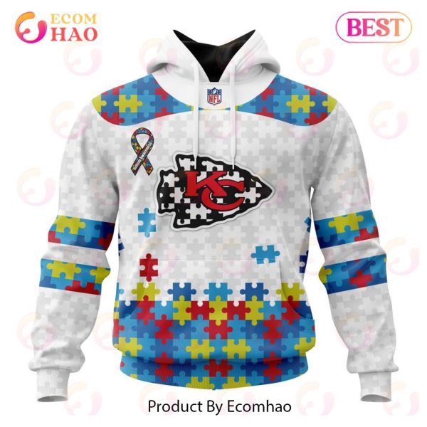 Personalized NFL Kansas City Chiefs Special Autism Awareness Design 3D Hoodie