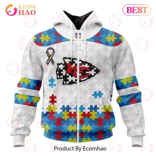 Personalized NFL Kansas City Chiefs Special Autism Awareness Design 3D Hoodie