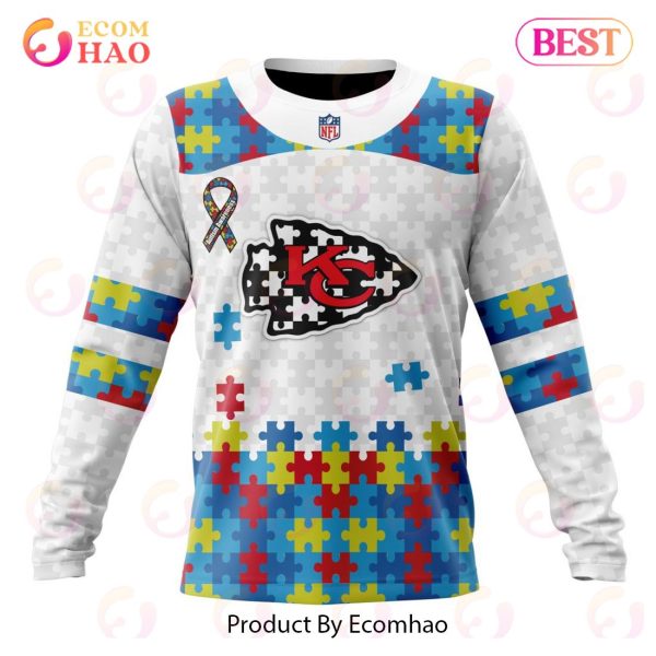 Personalized NFL Kansas City Chiefs Special Autism Awareness Design 3D Hoodie