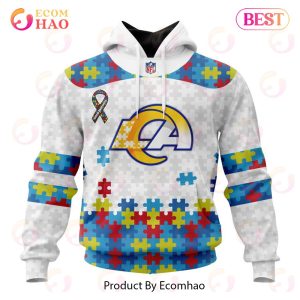 Personalized NFL Los Angeles Rams Special Autism Awareness Design 3D Hoodie