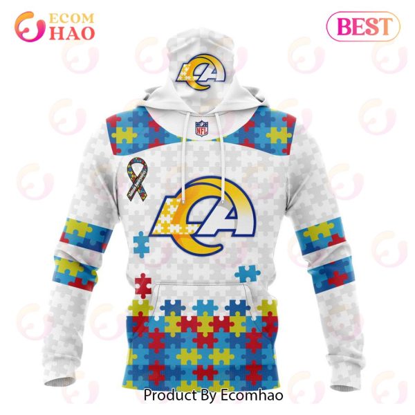 Personalized NFL Los Angeles Rams Special Autism Awareness Design 3D Hoodie