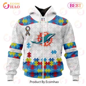 Personalized NFL Miami Dolphins Special Autism Awareness Design 3D Hoodie