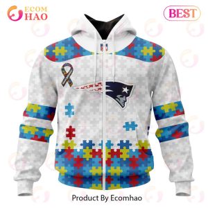 Personalized NFL New England Patriots Special Autism Awareness Design 3D Hoodie