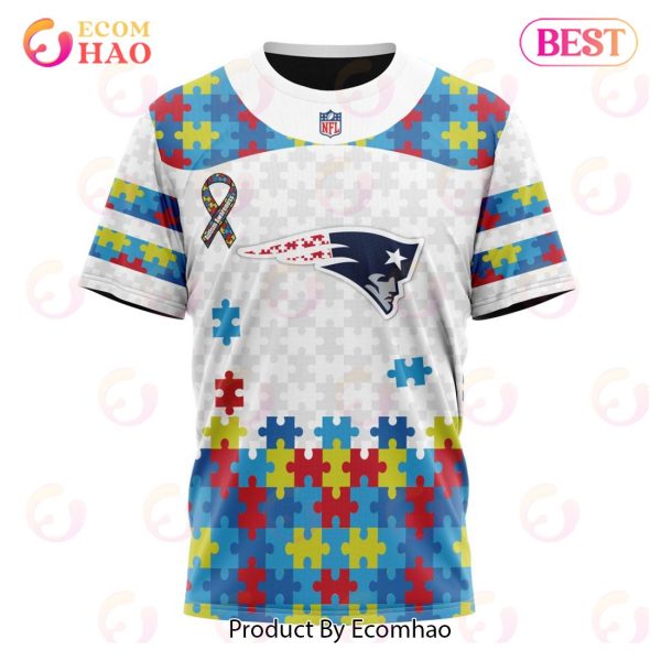 Personalized NFL New England Patriots Special Autism Awareness Design 3D Hoodie