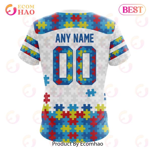 Personalized NFL New England Patriots Special Autism Awareness Design 3D Hoodie