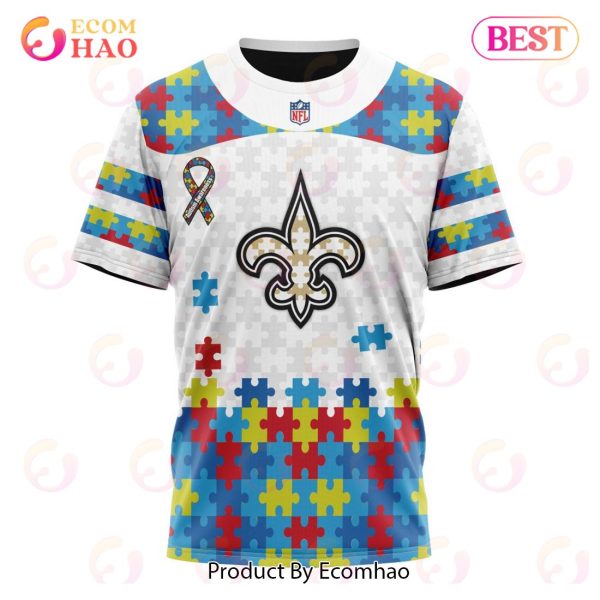 Personalized NFL New Orleans Saints Special Autism Awareness Design 3D Hoodie