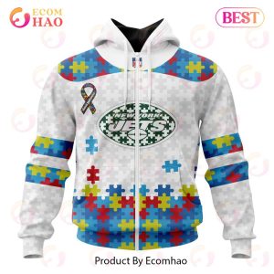 Personalized NFL New York Jets Special Autism Awareness Design 3D Hoodie