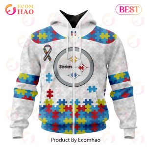 Personalized NFL Pittsburgh Steelers Special Autism Awareness Design 3D Hoodie