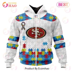 Personalized NFL San Francisco 49ers Special Autism Awareness Design 3D Hoodie